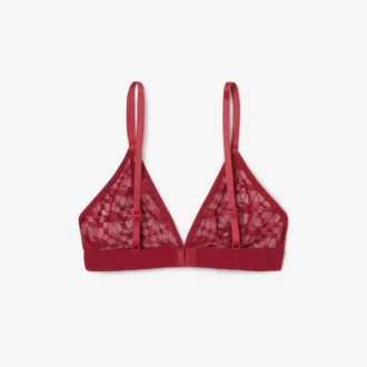 Bralette triangle en dentelle avec logo