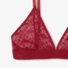 Bralette triangle en dentelle avec logo Bralette triangle en dentelle avec logo