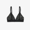 Bralette triangle en dentelle avec logo Bralette triangle en dentelle avec logo