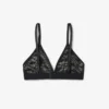 Bralette triangle en dentelle avec logo Bralette triangle en dentelle avec logo