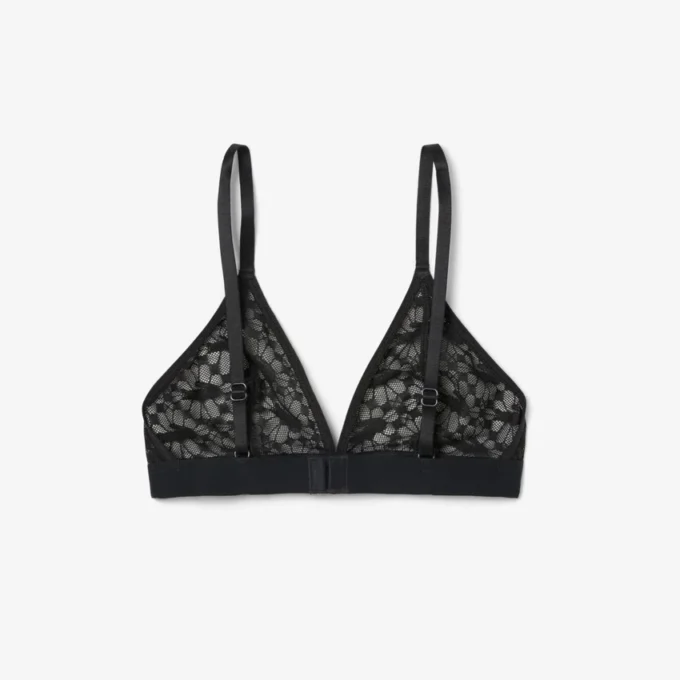 Bralette triangle en dentelle avec logo Bralette triangle en dentelle avec logo