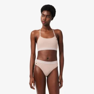 Brassière en coton côtelé
