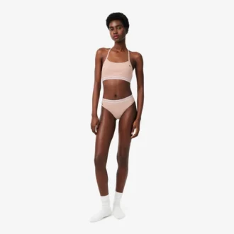 Brassière en coton côtelé