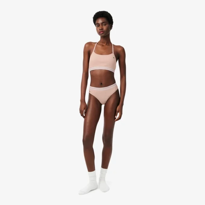 Brassière en coton côtelé