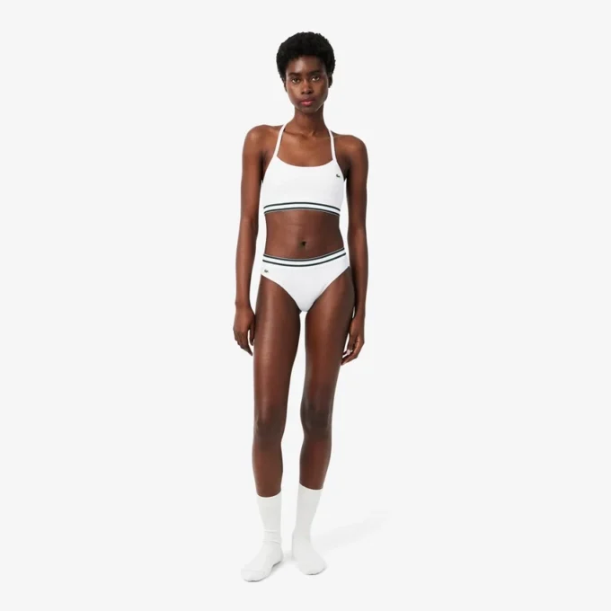 Brassière en coton côtelé