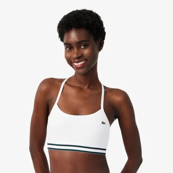 Brassière en coton côtelé