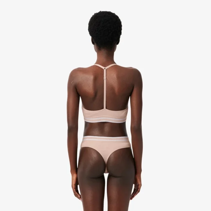 Brassière en coton côtelé