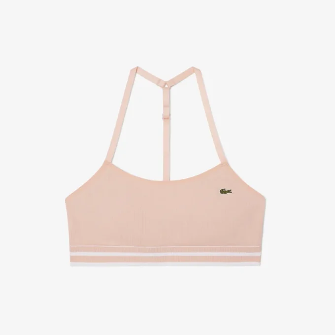 Brassière en coton côtelé
