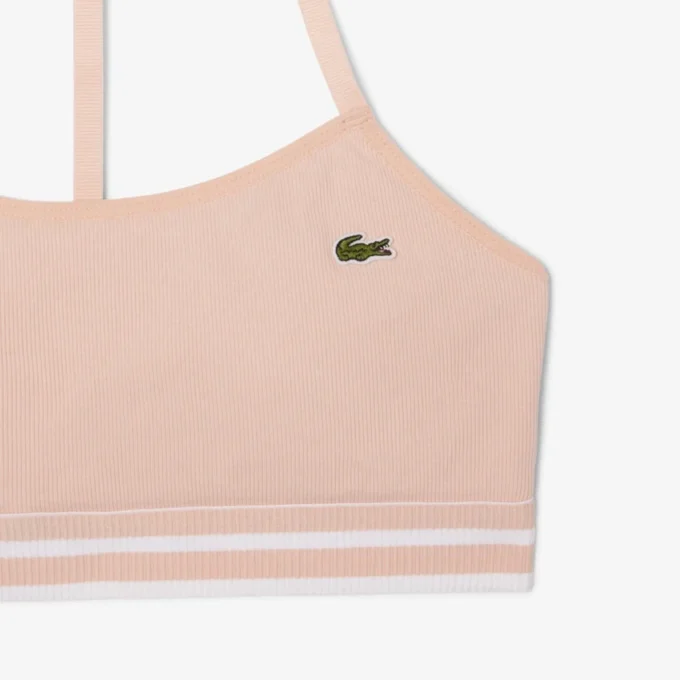 Brassière en coton côtelé