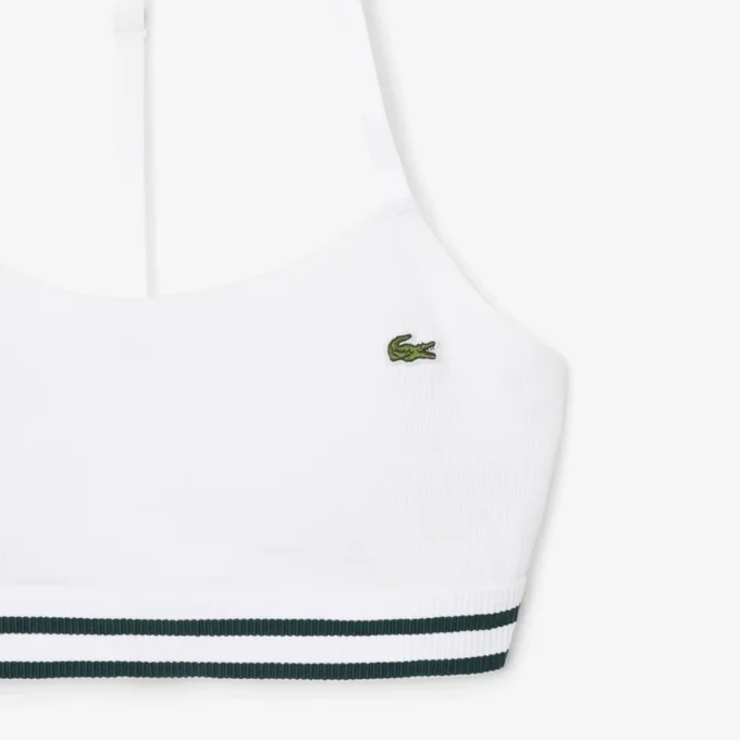 Brassière en coton côtelé