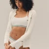 Brassière en coton côtelé