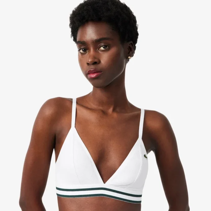 Brassière triangle en coton côtelé Brassière triangle en coton côtelé