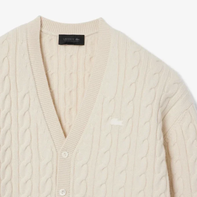 Cardigan en cachemire à mailles torsadées Runway