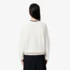 Cardigan en coton à col en V et maille Moss pour femme
