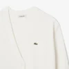 Cardigan en coton à col en V et maille Moss pour femme