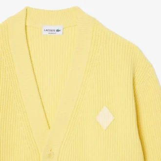 Cardigan en coton côtelé à la coupe décontractée