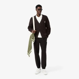 Cardigan en coton côtelé à la coupe décontractée
