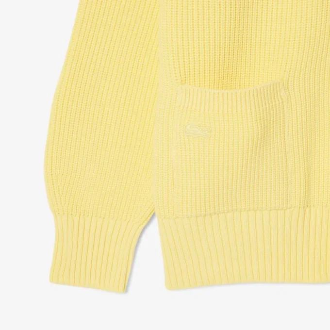 Cardigan en coton côtelé à la coupe décontractée