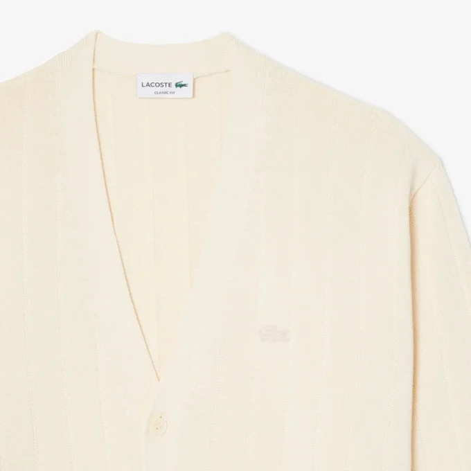 Cardigan en coton mélangé à côtes