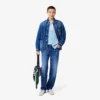 Cardigan en coton à rayures coupe décontractée pour homme