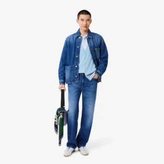 Cardigan en coton à rayures coupe décontractée pour homme