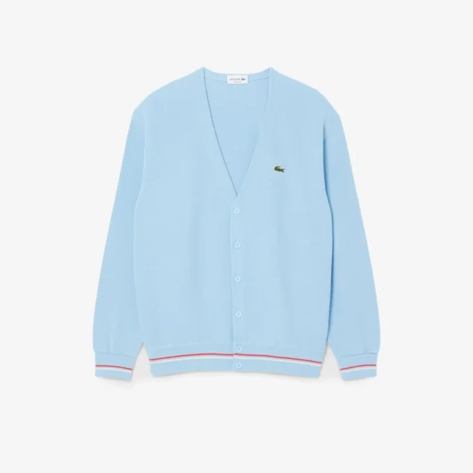 Cardigan en coton à rayures coupe décontractée pour homme