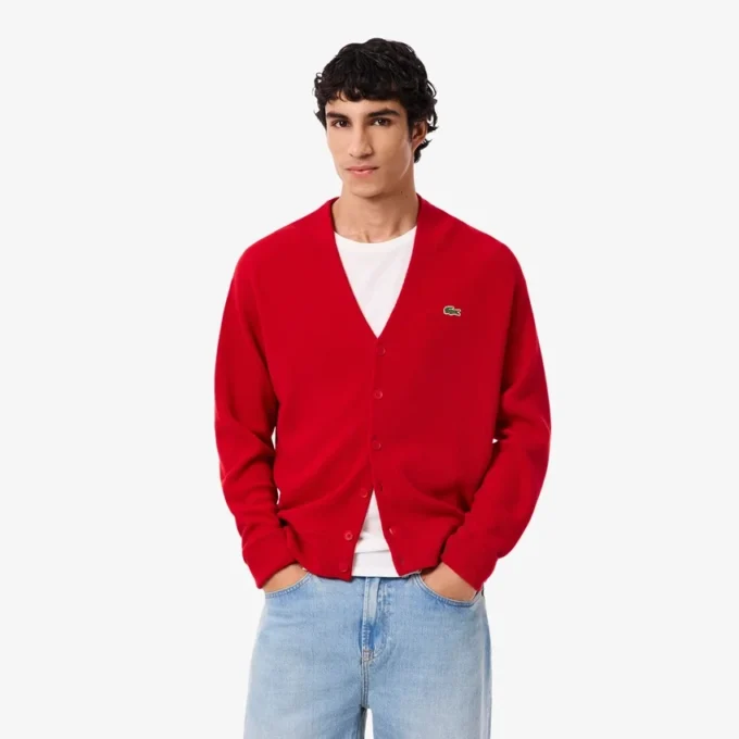 Cardigan en laine coupe décontractée pour homme