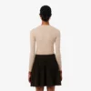 Cardigan en laine mérinos à côtes pour femme