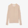 Cardigan en laine mérinos à côtes pour femme