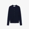 Cardigan en laine mérinos à côtes pour femme
