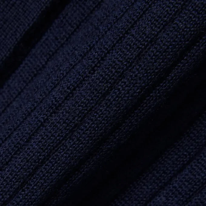 Cardigan en laine mérinos à côtes pour femme