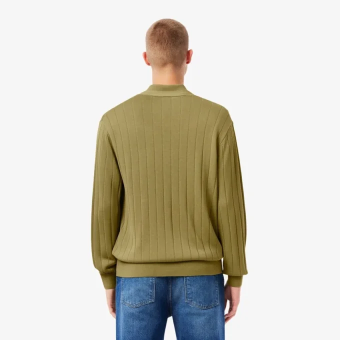 Cardigan en maille côtelée fluide pour homme