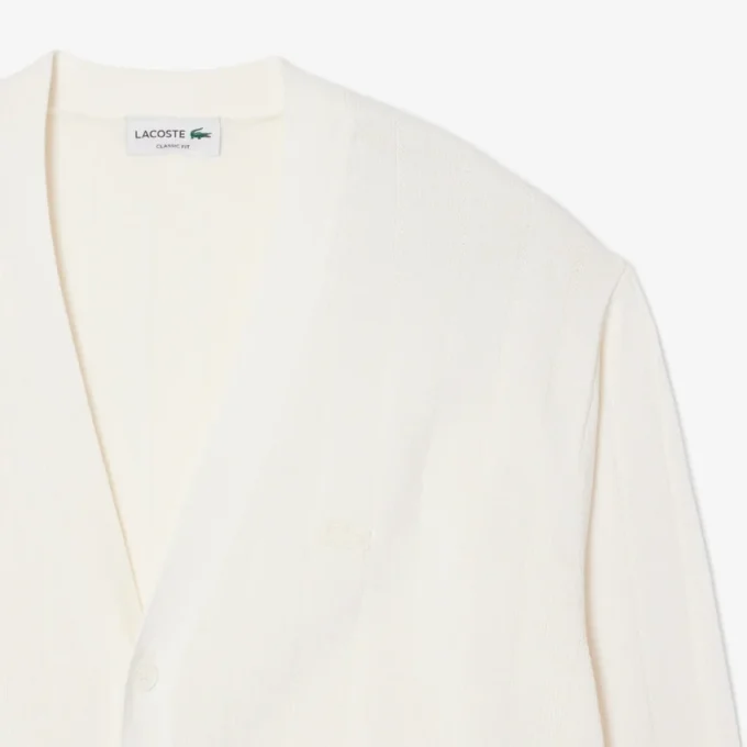 Cardigan en maille côtelée fluide pour homme