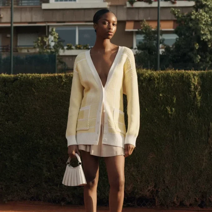 Cardigan long Tennis Court