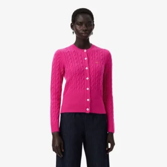 Cardigan Runway en cachemire à mailles torsadées
