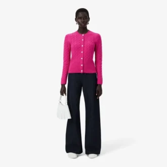 Cardigan Runway en cachemire à mailles torsadées