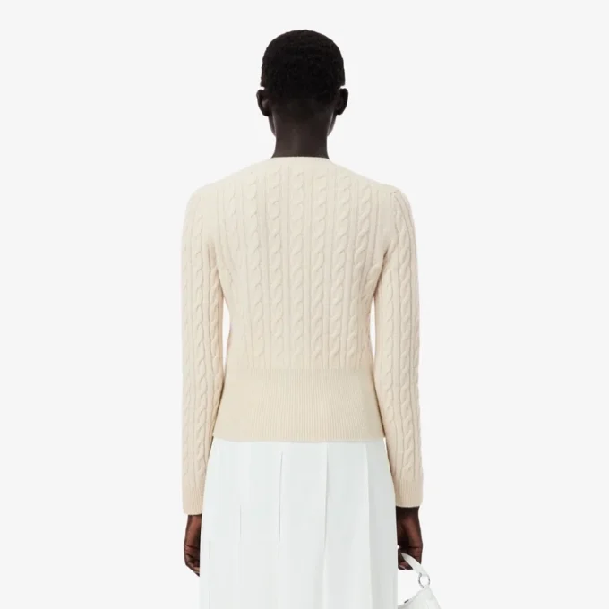 Cardigan Runway en cachemire à mailles torsadées
