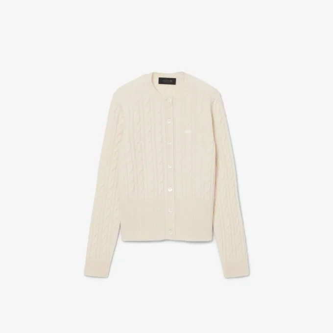Cardigan Runway en cachemire à mailles torsadées