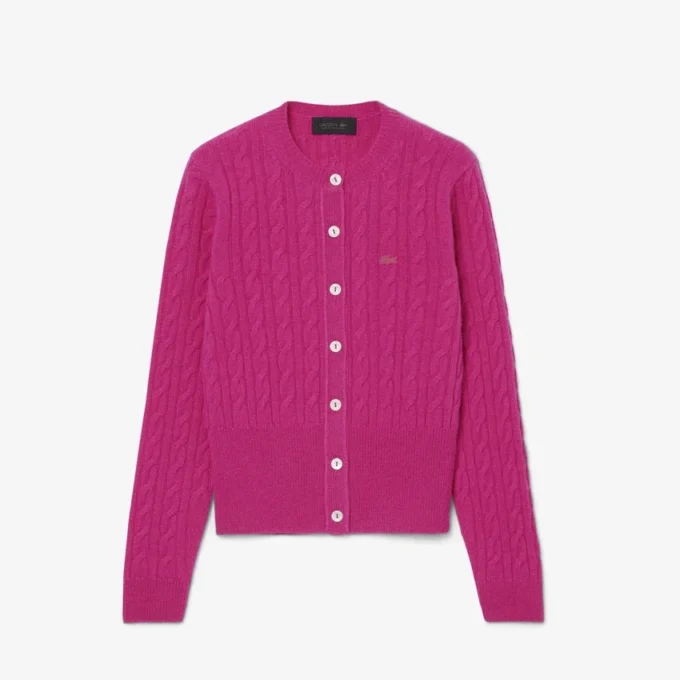 Cardigan Runway en cachemire à mailles torsadées