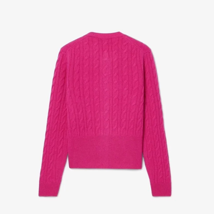 Cardigan Runway en cachemire à mailles torsadées