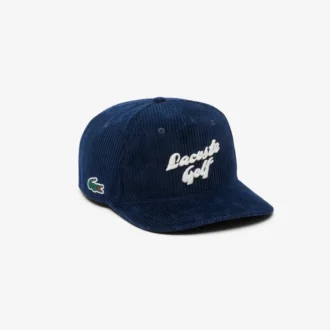 Casquette de golf en velours côtelé brodée pour homme
