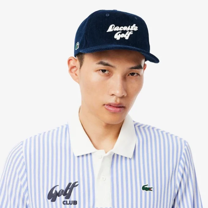 Casquette de golf en velours côtelé brodée pour homme Casquette de golf en velours côtelé brodée pour homme