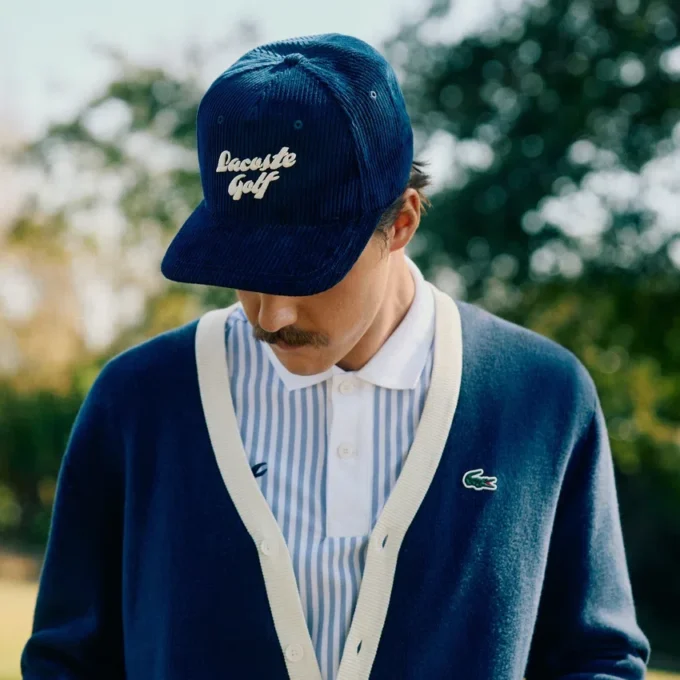 Casquette de golf en velours côtelé brodée pour homme Casquette de golf en velours côtelé brodée pour homme