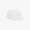 Casquette en sergé de coton brodé à rayures Casquette en sergé de coton brodé à rayures