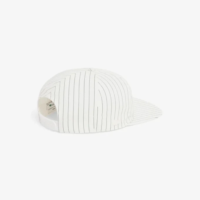 Casquette en sergé de coton brodé à rayures Casquette en sergé de coton brodé à rayures