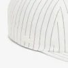 Casquette en sergé de coton brodé à rayures Casquette en sergé de coton brodé à rayures