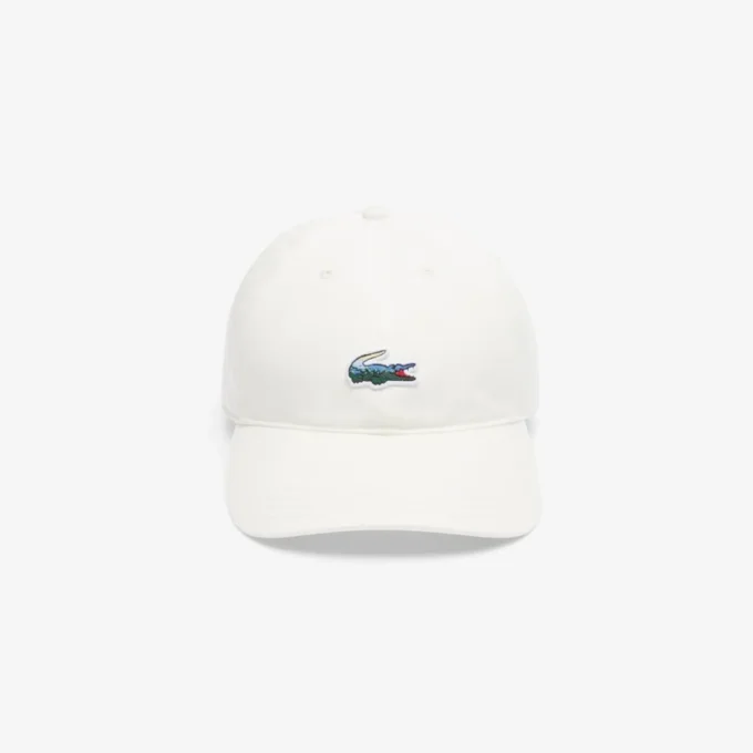 Casquette unisexe en coton avec crocodile en relief