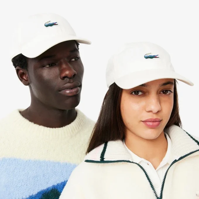 Casquette unisexe en coton avec crocodile en relief