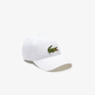 Casquette unisexe en twill de coton avec écusson Crocodile