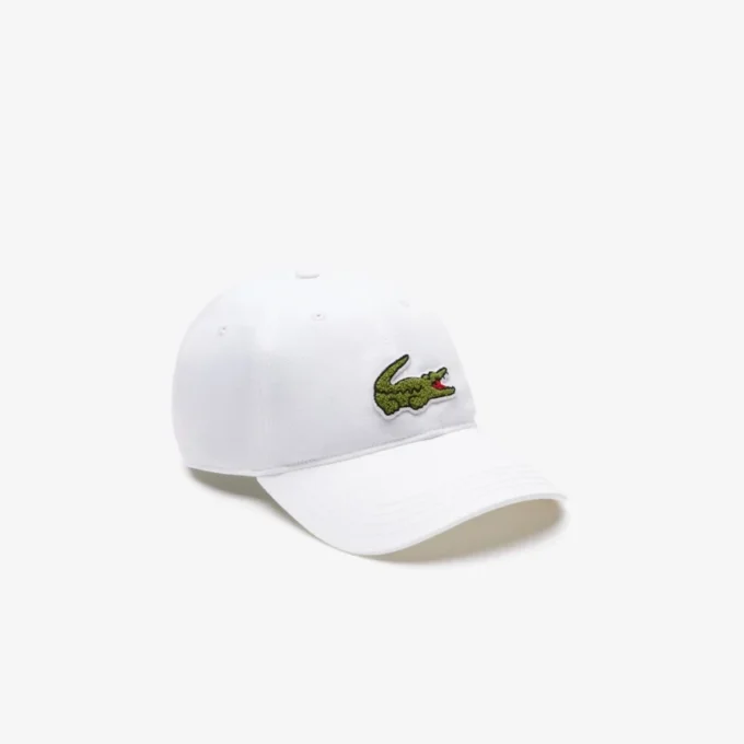 Casquette unisexe en twill de coton avec écusson Crocodile